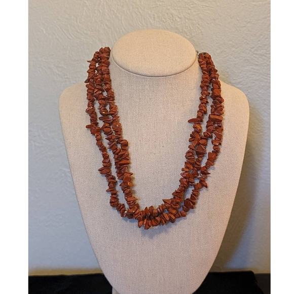 EsMor Three Strand Jasper Stone Necklace - Picture 2 of 7